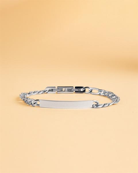 5 mm Figaro-Edelstahlkette mit Silber-Finish - Verto Silver